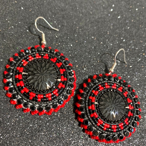 Jewelry - Red and black earrings